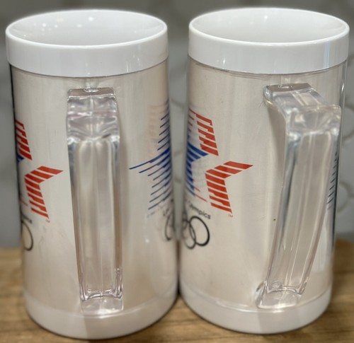 1984 Olympics Beer Mug Plastic Stein Souvenir Cup Vintage Los Angeles LOT OF 2 - Picture 2 of 9