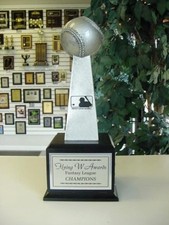 FANTASY BASEBALL TROPHY PERPETUAL AWARD RESIN 16 YEARS P-RXA-11 MED 