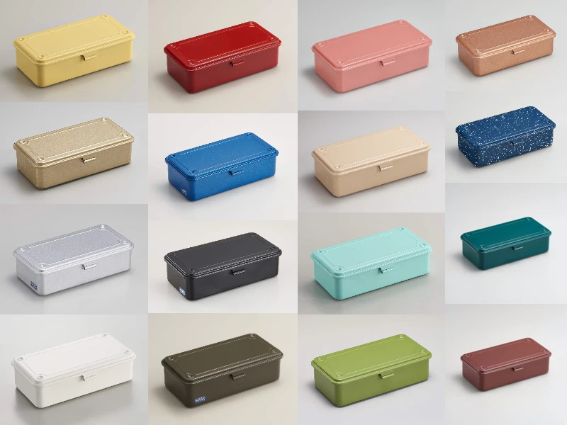 TOYO Steel Tool Box T 190 trunk type 19.8 x 12 x 6.2 cm 16 colors