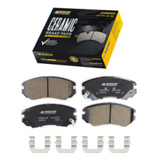 Front Ceramic Brake Pads W/Clips For 2010 2011 2012 2013 Kia Soul Hatchback 2.0L