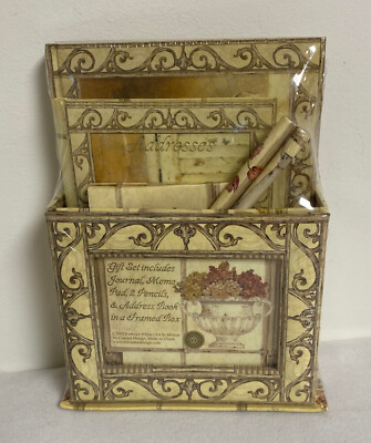DESK ACCESSORY GIFT SET JOURNAL, MEMO PAD, 2 PENCILS & ADDRESS BOOK~ NEW  #13622