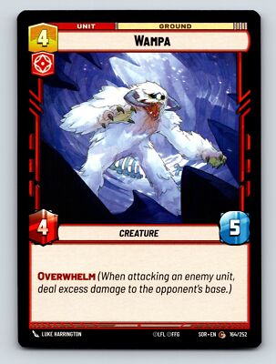 Aggression Ground Wampa Creature Unit Overwhelm Powerful 4C 5H