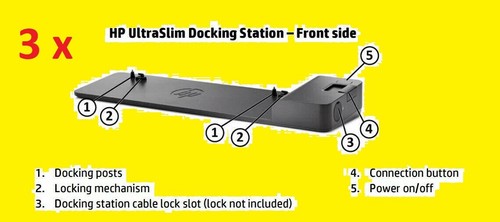 3x HP docking original Ultra