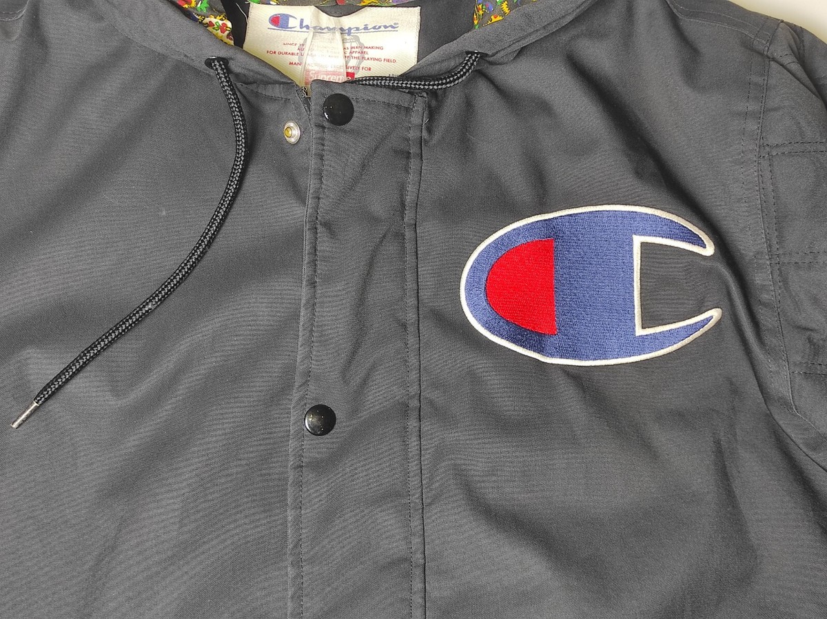 SUPREME CHAMPION HALF ZIP WINDBREAKER BLACK JACKET SIZE M | eBay