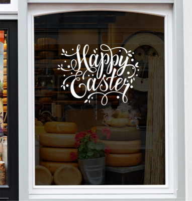 Frohe Ostern Schaufenster Aufkleber Display Vinyl Decal