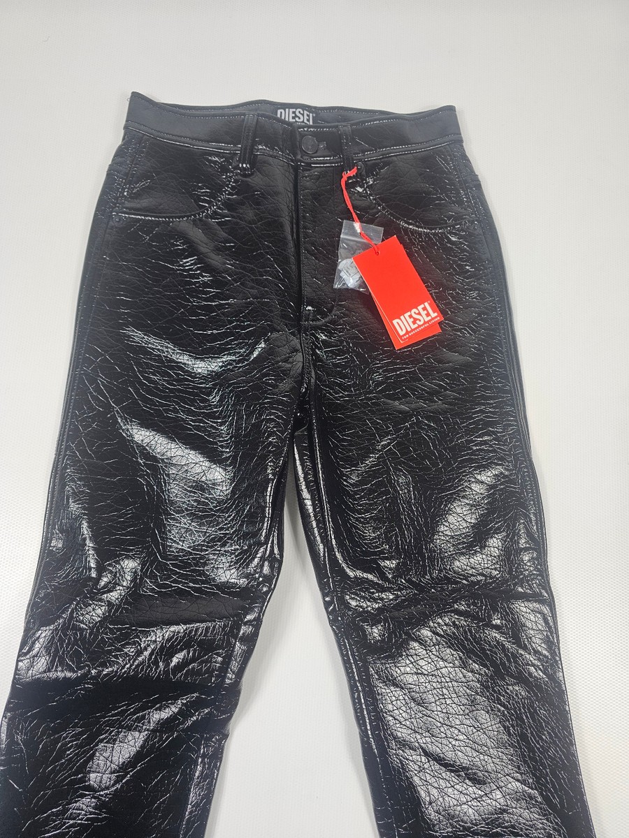 Diesel P-Arcy Lederoptik Hose Leather Effect Trousers Pants