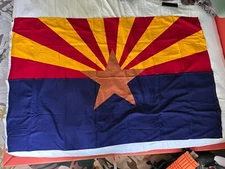 NOS Vintage Bulldog Cotton Bunting Arizona State Flag 4' X 6' USA