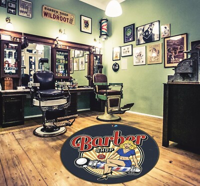 3D Friseur H572 Barber Shop Spiel Rutschfest Matte Elegant Foto Teppich Sin