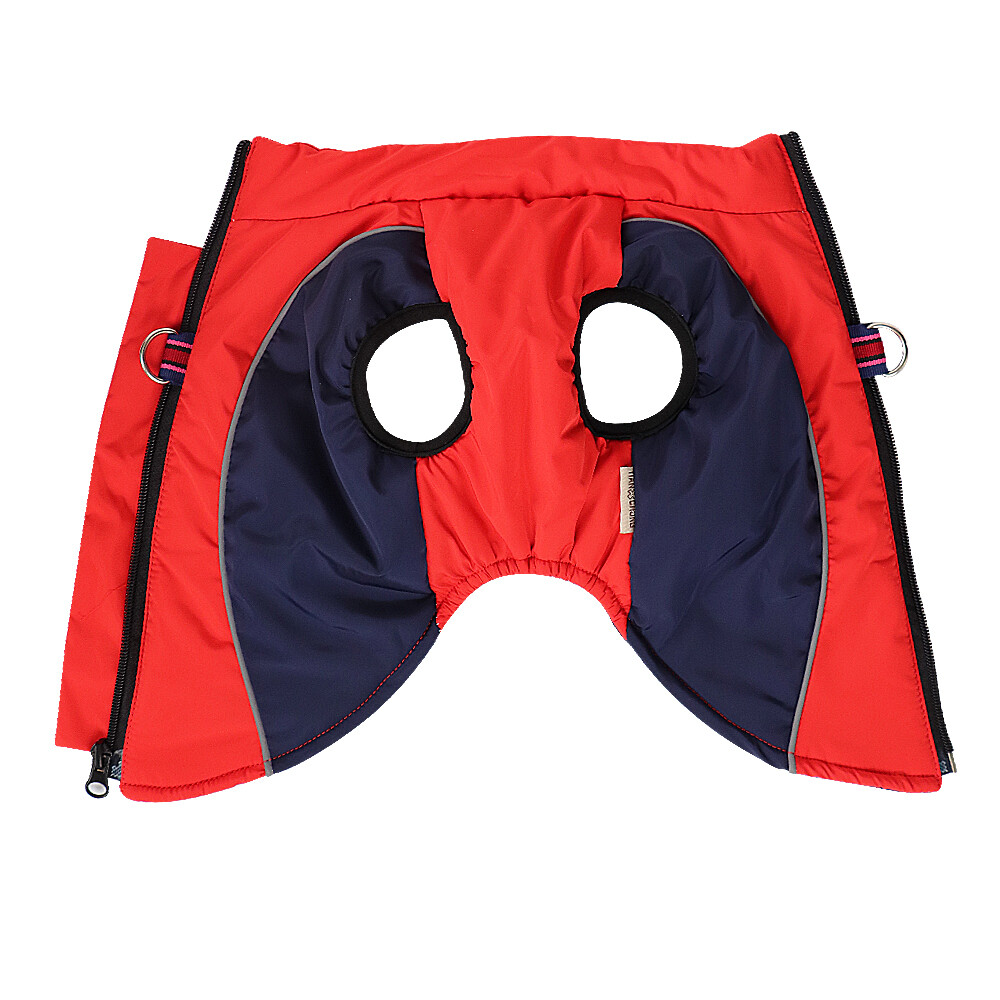 Reflective Waterproof Dog Coat with Harness Warm Fleece Winter Jacket