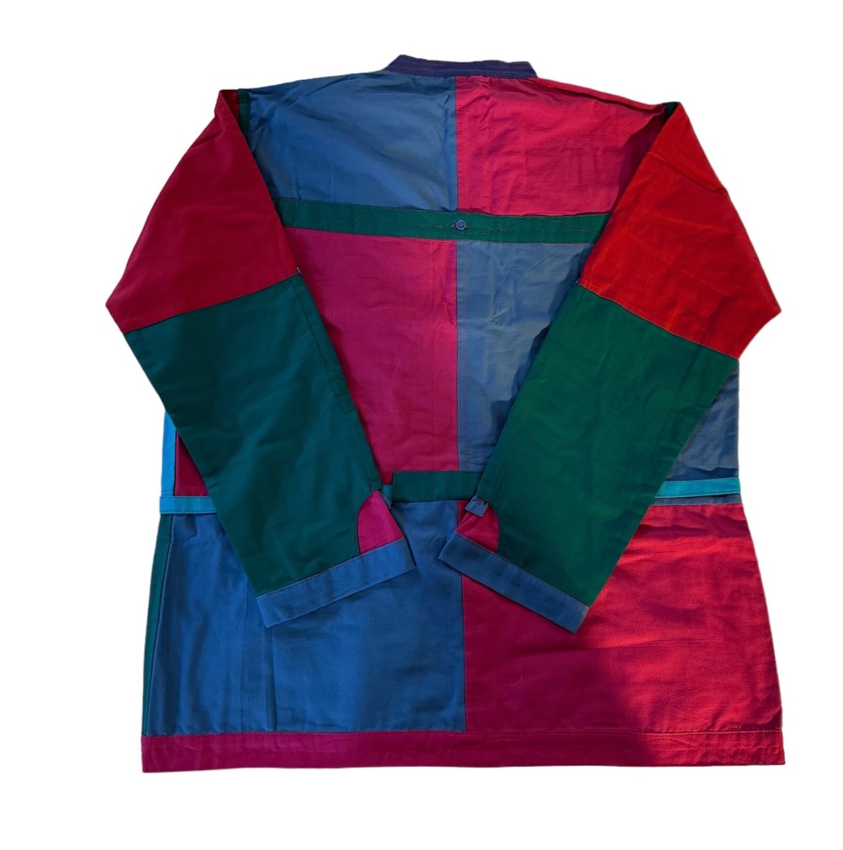 Vintage 90s Y2K Color Block Reversible Jacket Purse 2 in 1 Unisex