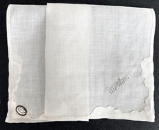 VINTAGE 1920s HANKY HANKIE HAND EMBROIDERED APPLIQUE'D LINEN "MOTHER" N. IRELAND