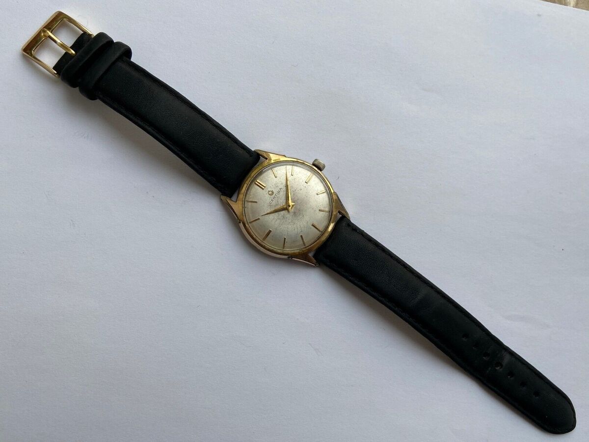 RARE Men WATCH CERTINA 17 JEWELS CAL 28 15 GOLD PLAQED AU 20 RARE Men WATCH CERTINA 17 JEWELS CAL 28 15 GOLD PLAQED AU 20