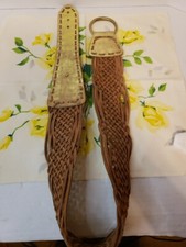 Hand Made Leather Belt with Gold Buckle