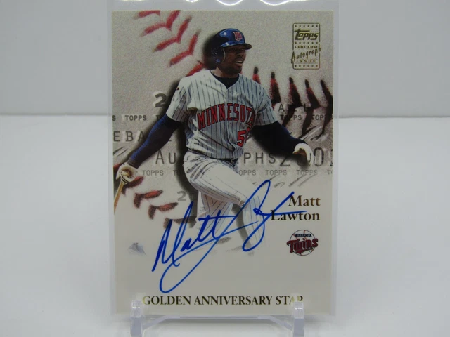 MATT LAWTON 2001 TOPPS GOLDEN ANNIVERSARY AUTOGRAPH AUTO- TWINS!!