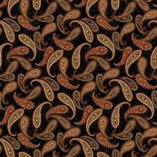 Wild Wild West By Studio E Fabrics - Black Paisley Toss  5349-99