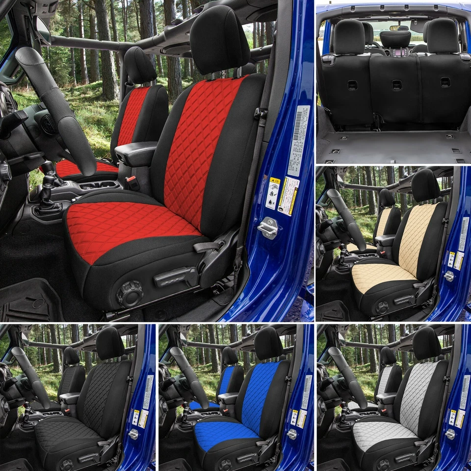 Neoprene Front Waterproof Custom Fit Seat Covers 2018-2021 Jeep Wrangler JL 4DR - Bild 1 von 1