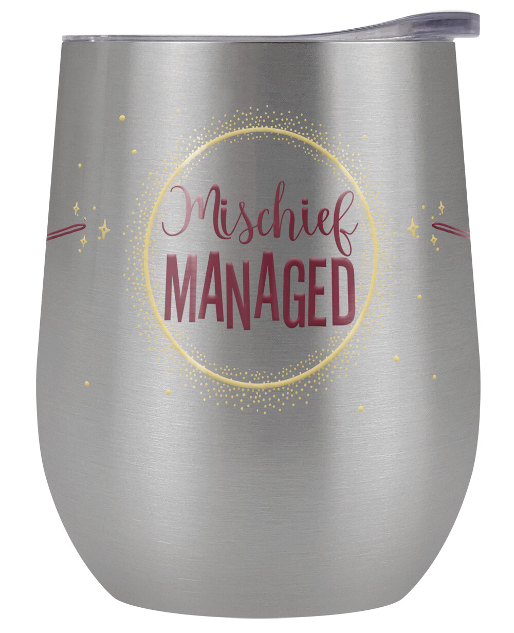 Harry Potter Mischief Managed 12oz Wine Tumbler Steel Insulated Leak Resistant