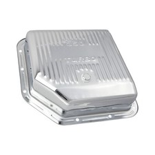 Th350 Turbo 350 Chrome Steel Deep Transmission Pan W Drain Plug Extra Capacity