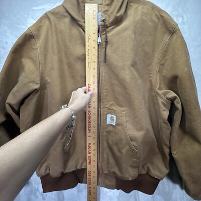 Vintage XXL Carhartt Thermal-Lined Duck Canvas Full Zip Hooded