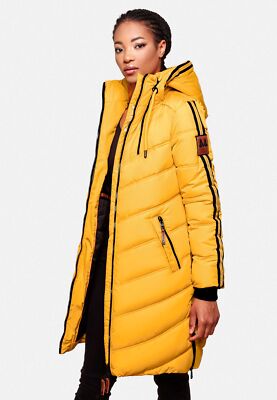 MARIKOO Damen Wintermantel - Gesteppt Mit Kapuze XS-6XL