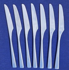 STUDIO WILLIAM Stainless Steel TILIA MIRROR Table Knives Set 7 made in England