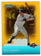 2010 BOWMAN CHROME #TPC95 MAT GAMEL TOPPS 100 GOLD REFRACTOR #43/50