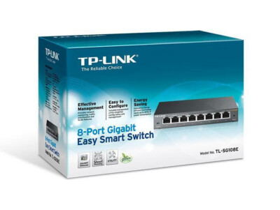 TP-LINK TL-SG108E - LAN Ethernet Switch - Easy Smart - 8 Gigabit Ports