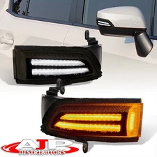 Smoked LED Side Mirror Turn Signal Lights For Subaru WRX Impreza Forester Legacy