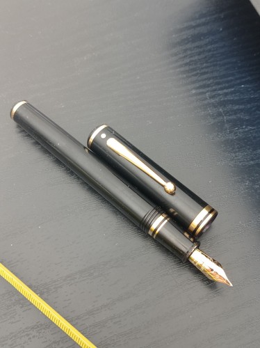 SHEAFFER LE BLACK NOS Penna Stilografica SIGARO Pennino ORO 18KT M IN USA - Foto 3 di 9