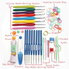 Crochet Set Handmade Wool Crochet Crochet Tool Set Combination Bag Metal Aluminu