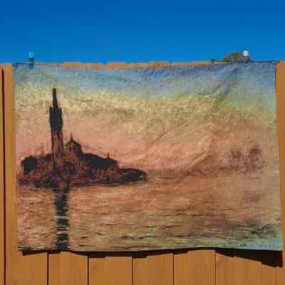 San Giorgio Maggiore at Dusk Claude Monet Tapestry Wall Hanging Home Art Decor