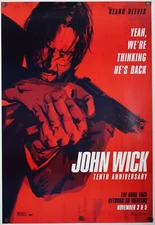 John Wick original DS movie poster 27x40 D/S 2024 INTL 10th Anniversary Style B