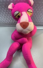 Vintage 1964 PINK PANTHER Posable Plush Doll 10" - b24