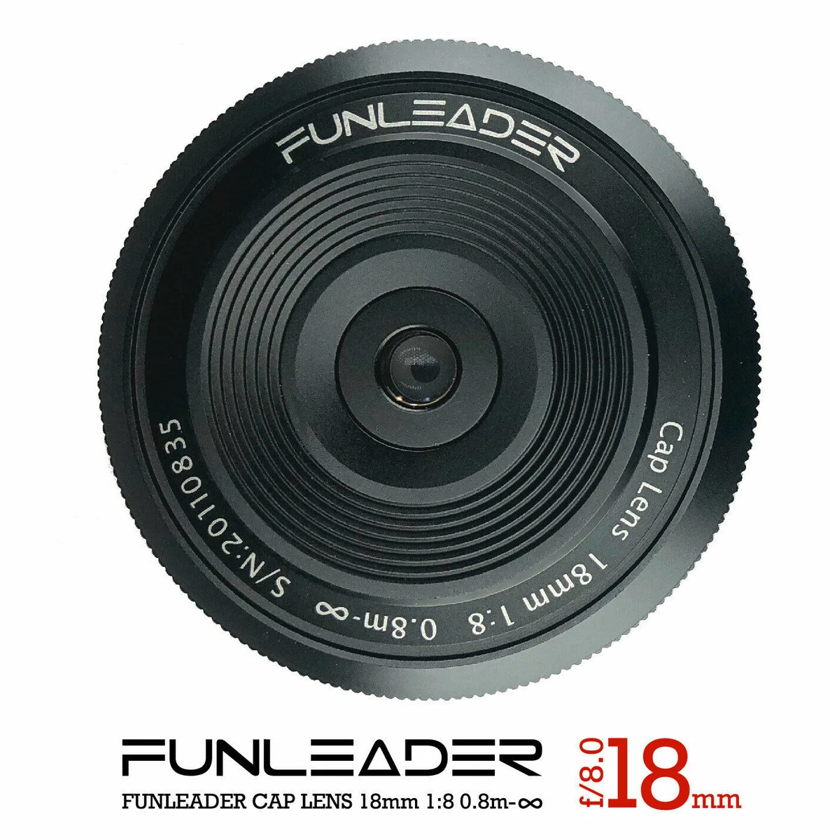 Funleader CapLens 18mm f8.0 Wide angle lens Pancake CapLens R,Z,FX,E,TL  Mount