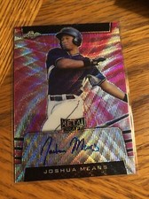 2019 Leaf Metal Draft JOSHUA MEARS Pink Wave Prismatic Auto Autograph 6/10