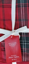Williams-Sonoma Red Tartan Napkins Set/4