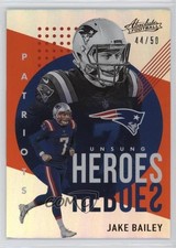 2021 Panini Absolute Unsung Heroes Spectrum Orange 44/50 Jake Bailey #UH4 a8r