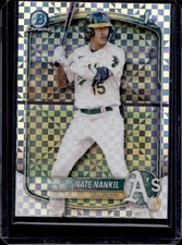 2025 Bowman Nate Nankil Chrome X-Fractor 1st Prospect #BCP-102 Athletics