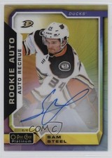 2018-19 O-Pee-Chee Platinum Rookie Autos Rainbow Color Wheel Sam Steel Auto f0l