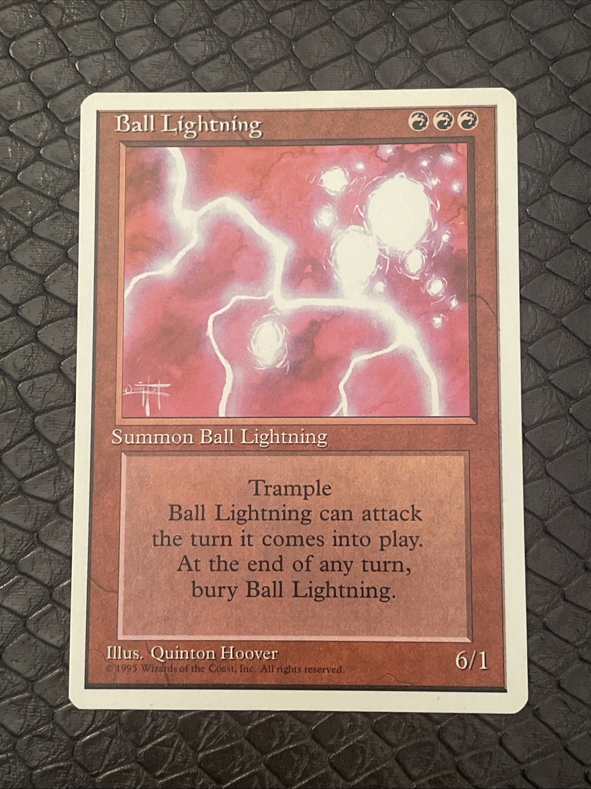 Ball Lightning Fourth Edition MTG LP Fast Service Bonafied Player, really nice