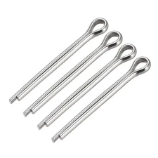 Split Cotter Pin - 5mm x 50mm 304 Stainless Steel 2-Prongs Silver Tone 4Pcs