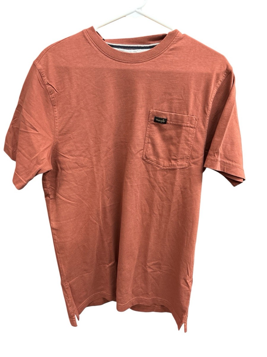 Wrangler Men's Brick Red Short Sleeve Pocket Tee T-Shirt US Size X