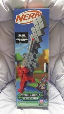 NERF Minecraft Heartstealer Dart-Firing Foam Sword Blaster w/ 4 Darts New Sealed