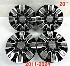4 2024 Gmc Denali Sierra 2500 3500 Hd 8 Lug Black Mach Oem 20 Wheels Rims 3607 4 2024 Gmc Denali Sierra 2500 3500 Hd 8 Lug Black Mach Oem 20 Wheels Rims 3607