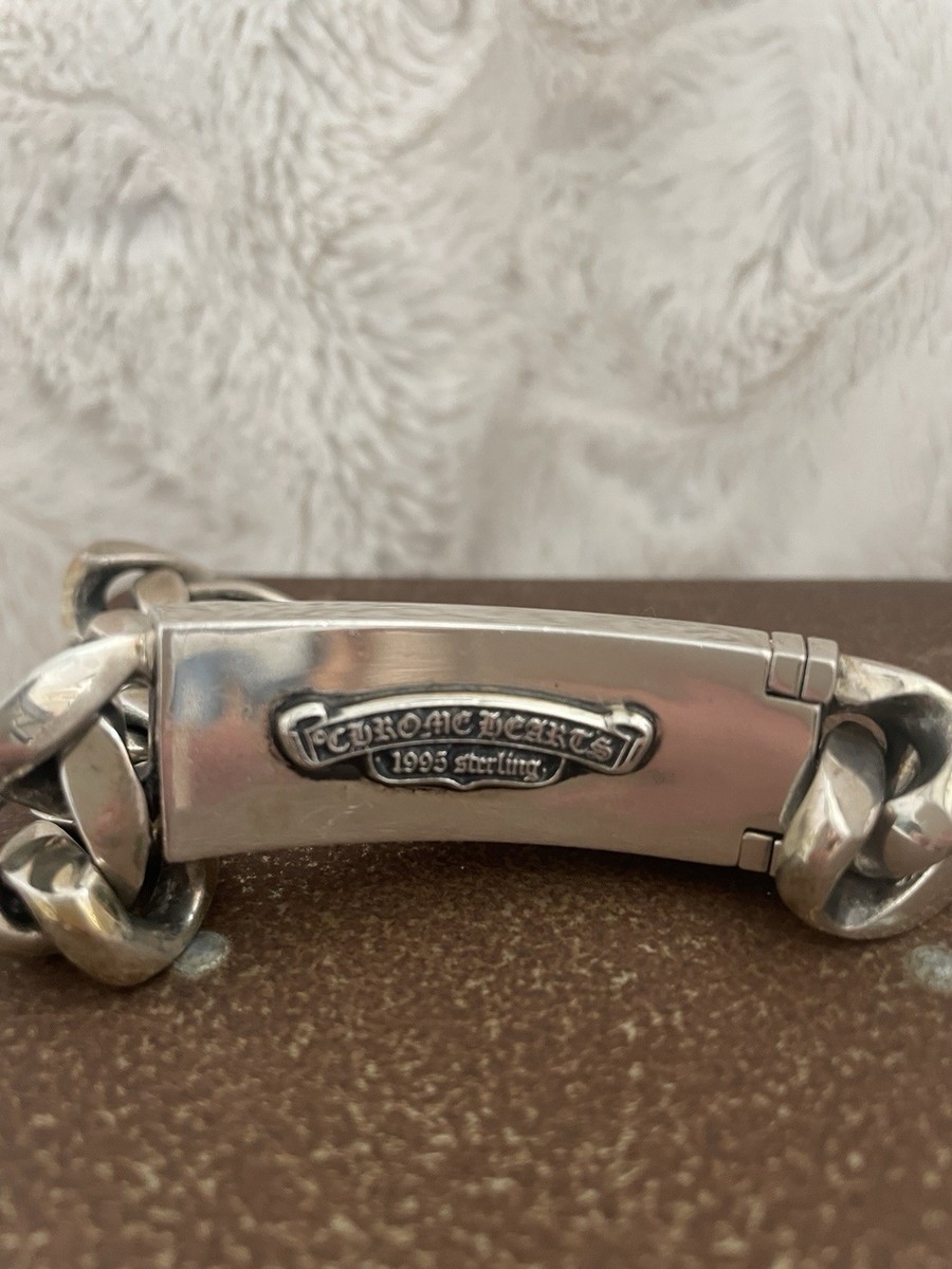 Authentic Chrome Hearts 1995 Dagger ID Bracelet Sterling Silver