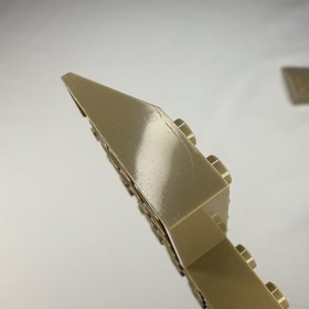 LEGO Brick Round Corner 10 x 10 w. Slope 33 Edge Axle Hole (x2) Dark Tan 58846