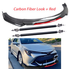 For Toyota Corolla Se Carbon Fiber Front Bumper Lip Spoiler Splitter Strut Rods For Toyota Corolla Se Carbon Fiber Front Bumper Lip Spoiler Splitter Strut Rods