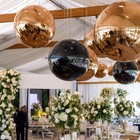 AplusChoice Big Shiny Inflatable Mirror Ball Set 20" 32" Gaint PVC 2PCS Black — photo 4