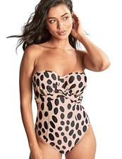 Image of 38FF Panache Amalfi Tatiana Swimsuit Bandeau Twist Swimming Costume SW1770