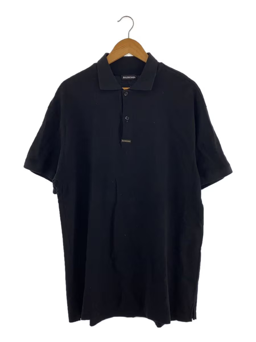 BALENCIAGA Oversized S/S Polo/BLACK サイズ4 BB Garderobe cotton